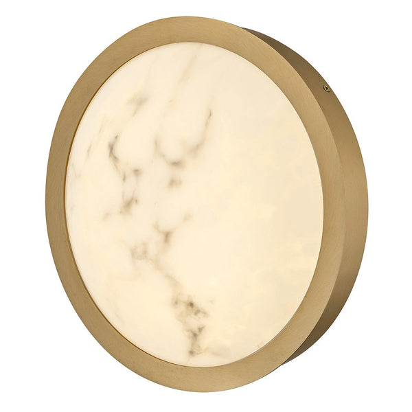 Cava 13" Small Flush Mount, Lacquered Brass