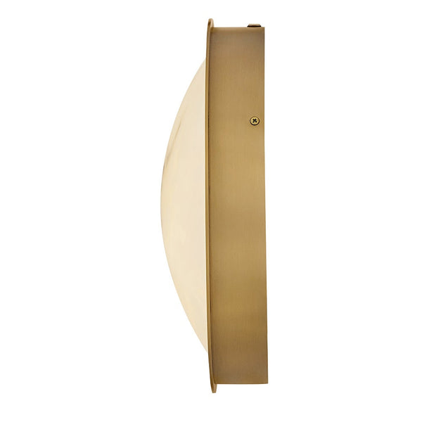 Cava 13" Small Flush Mount, Lacquered Brass