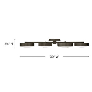 Cava 30" Large Flush Mount, Black Oxide