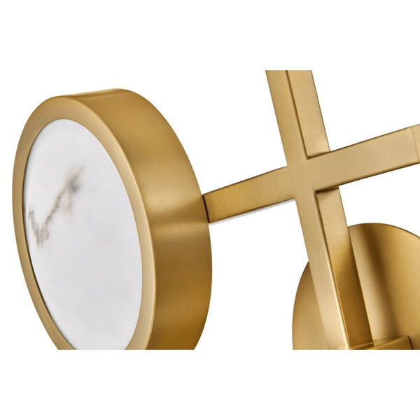 Cava 30" Large Flush Mount, Lacquered Brass