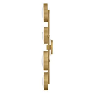 Cava 30" Large Flush Mount, Lacquered Brass