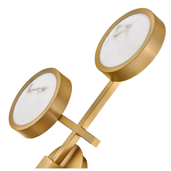 Cava 30" Large Flush Mount, Lacquered Brass