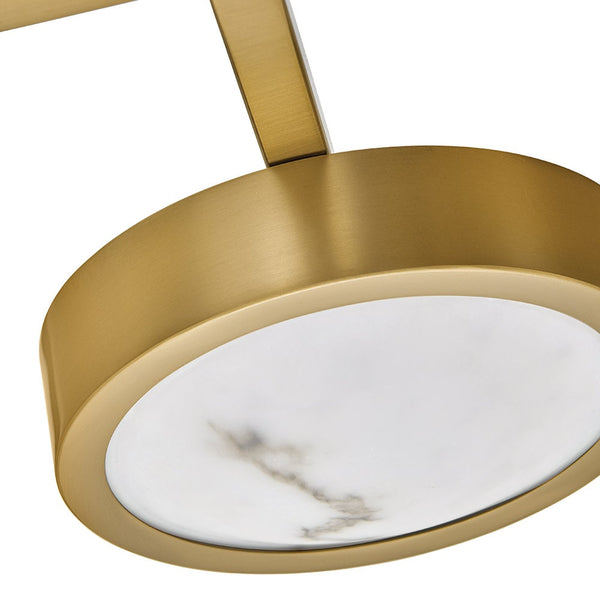 Cava 30" Large Flush Mount, Lacquered Brass