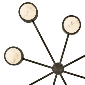 Cava 50" Large Convertible Semi-Flush Mount, Black Oxide