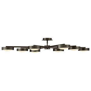 Cava 50" Large Convertible Semi-Flush Mount, Black Oxide