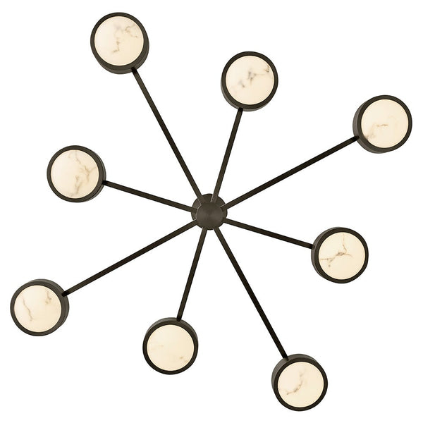 Cava 50" Large Convertible Semi-Flush Mount, Black Oxide