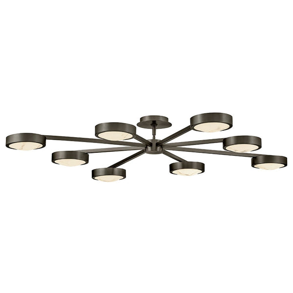 Cava 50" Large Convertible Semi-Flush Mount, Black Oxide