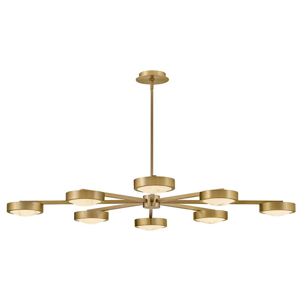 Cava 50" Large Convertible Semi-Flush Mount, Lacquered Brass