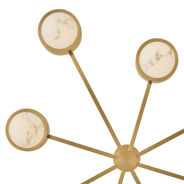 Cava 50" Large Convertible Semi-Flush Mount, Lacquered Brass