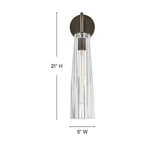 Cosette 5" One Light Large Sconce, Black Oxide