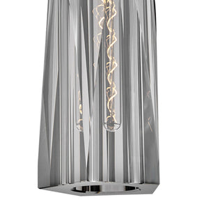 Cosette 5" One Light Large Sconce, Heritage Brass / Smoke Crystal