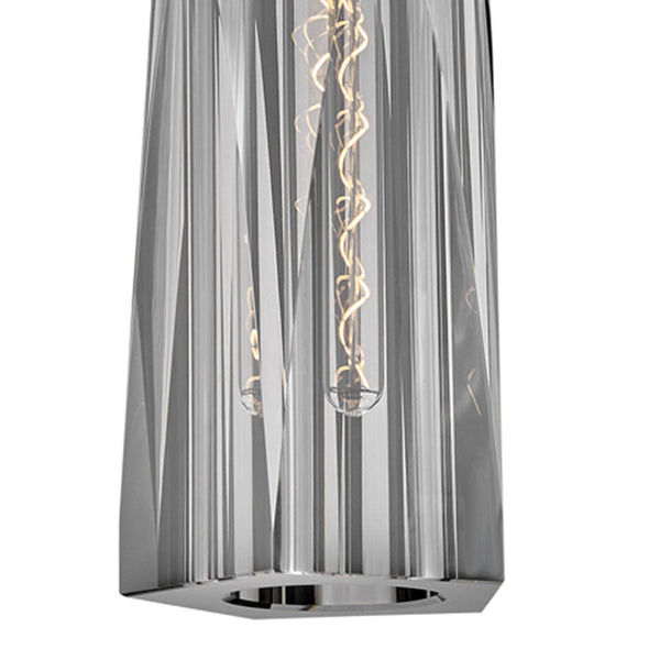 Cosette 5" Large Single Light Sconce, Heritage Brass / Smoke Crystal