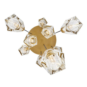 Cosette 20" Nine Lights Large Adjustable Pendant, Heritage Brass