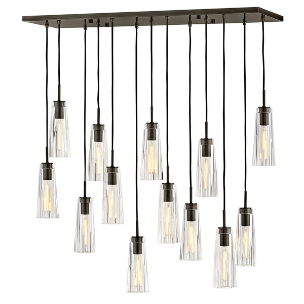 Cosette 46" Thirteen Lights Medium Linear, Black Oxide