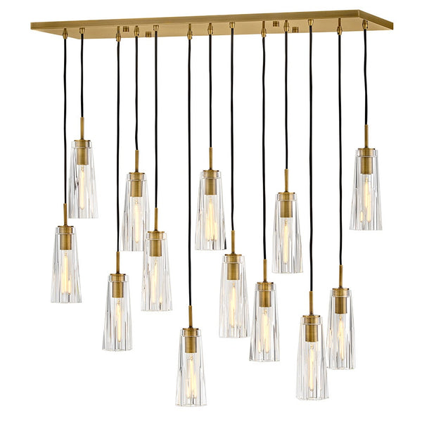 Cosette 46" Thirteen Lights Medium Linear, Heritage Brass