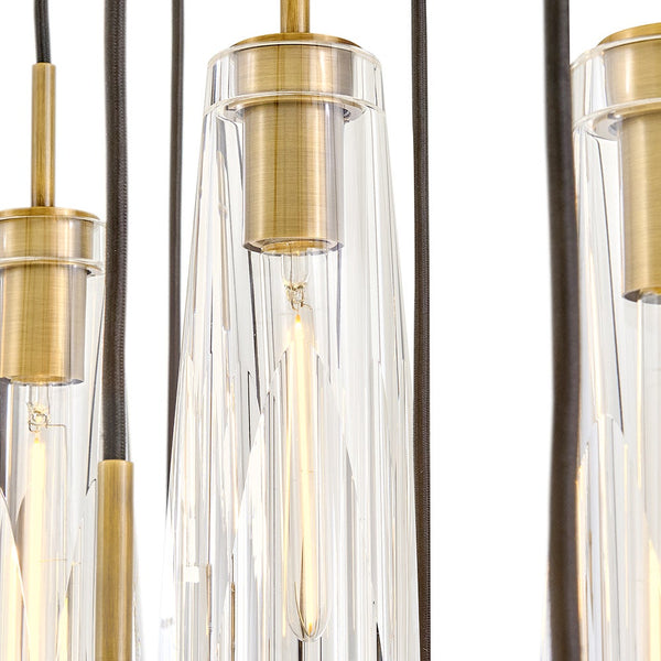 Cosette 46" Thirteen Lights Medium Linear, Heritage Brass