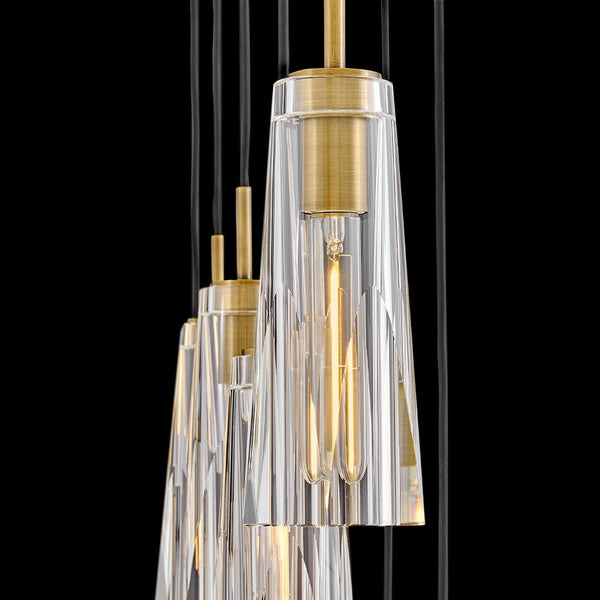 Cosette 46" Thirteen Lights Medium Linear, Heritage Brass