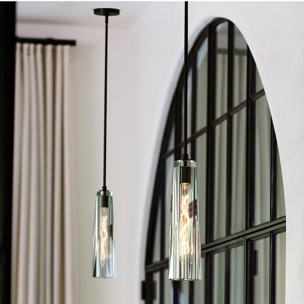 Cosette 5" One Light Large Adjustable Pendant, Black Oxide