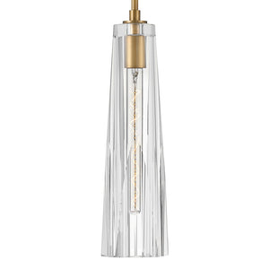 Cosette 5" One Light Large Adjustable Pendant, Heritage Brass