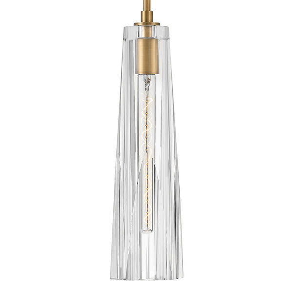 Cosette 5" One Light Large Adjustable Pendant, Heritage Brass