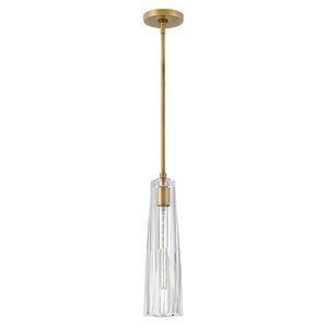 Cosette 5" One Light Large Adjustable Pendant, Heritage Brass