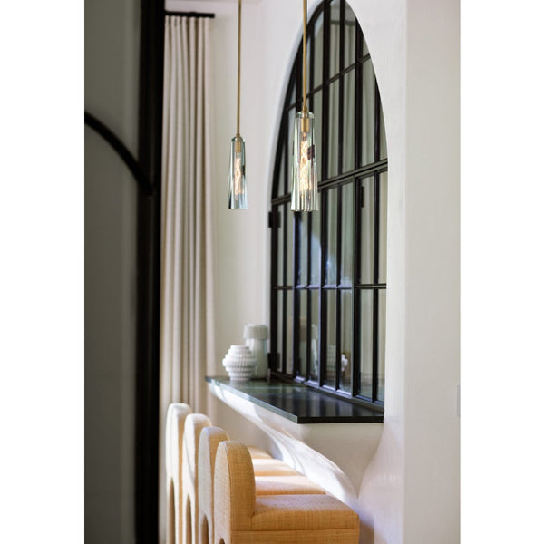 Cosette 5" One Light Large Adjustable Pendant, Heritage Brass