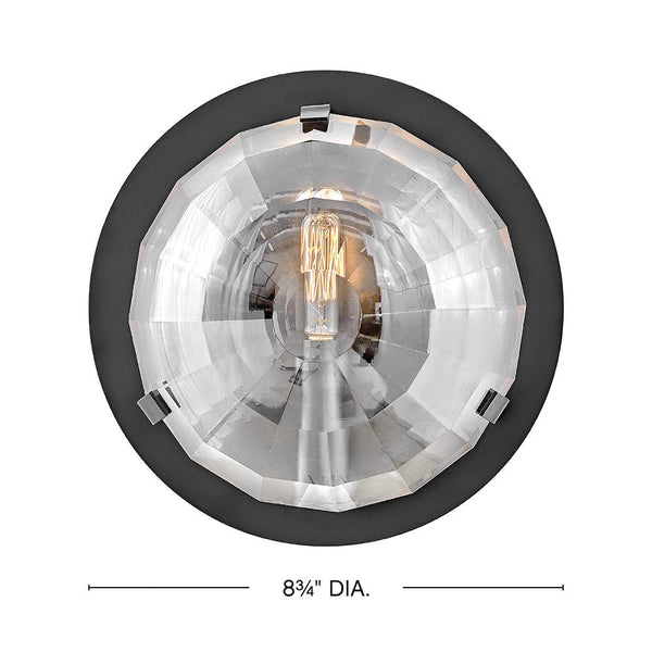 Nala 9" One Light Small Single Light Sconce, Black