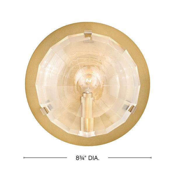 Nala 9" One Light Small Single Light Sconce, Heritage Brass