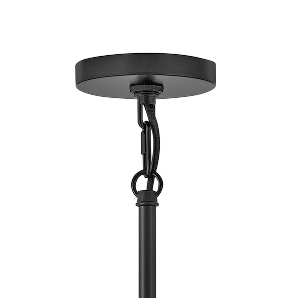 Nala 31" Seven Lights Medium Drum Chandelier, Black