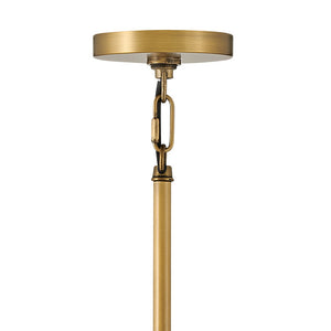 Nala 31" Seven Lights Medium Convertible Drum Chandelier, Heritage Brass