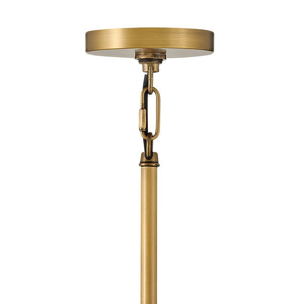 Nala 31" Seven Lights Medium Convertible Drum Chandelier, Heritage Brass