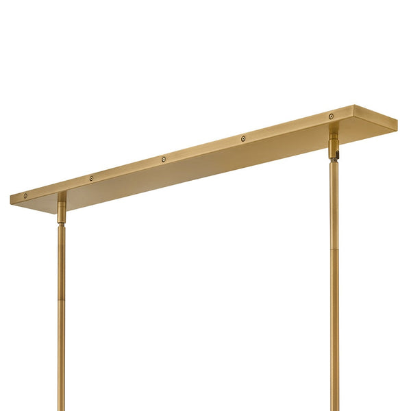 Nala 50" Eight Lights Medium Linear, Heritage Brass