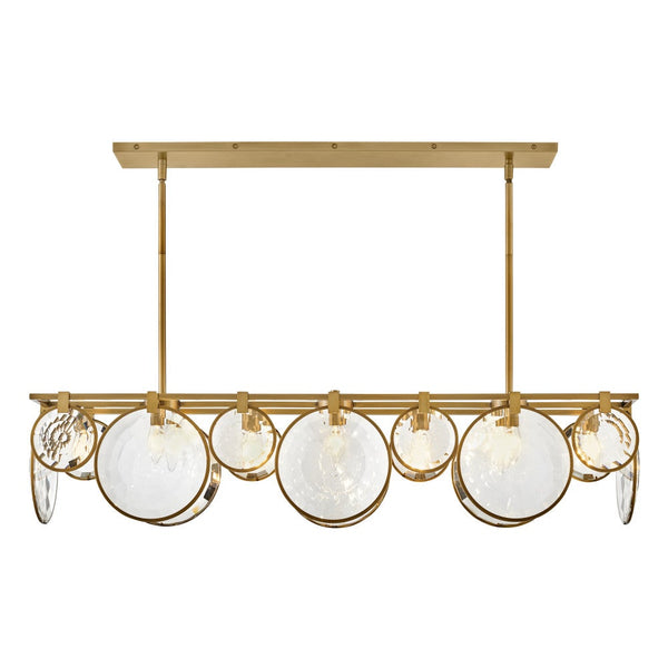 Nala 50" Eight Lights Medium Linear, Heritage Brass