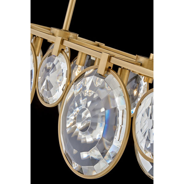 Nala 50" Eight Lights Medium Linear, Heritage Brass