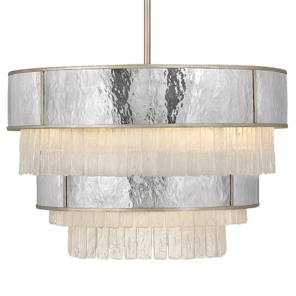 Reverie 32" Twelve Lights Medium Multi Tier Chandelier, Champagne Gold
