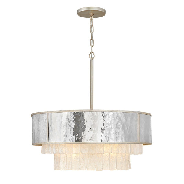 Reverie 26" Eight Lights Medium Drum Chandelier, Champagne Gold