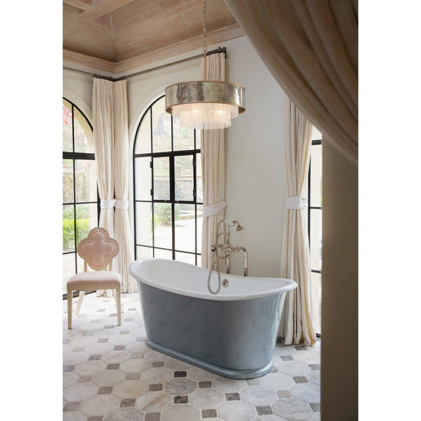 Reverie 26" Eight Lights Medium Drum Chandelier, Champagne Gold