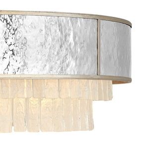 Reverie 36" Eight Lights Large Drum Chandelier, Champagne Gold