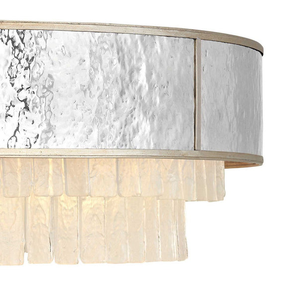 Reverie 36" Eight Lights Large Drum Chandelier, Champagne Gold