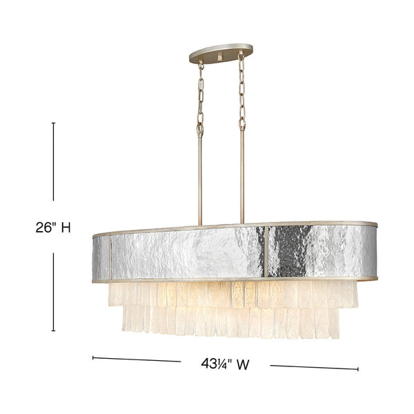 Reverie 43" Ten Lights Medium Linear, Champagne Gold