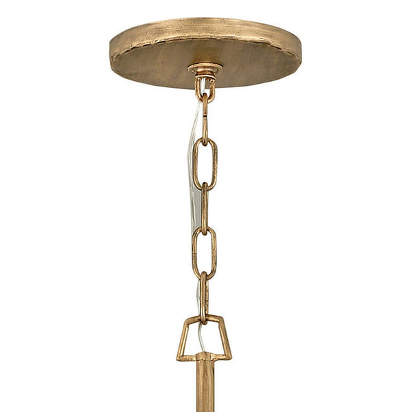 Farrah 28" Six Lights Medium Drum Chandelier, Burnished Gold