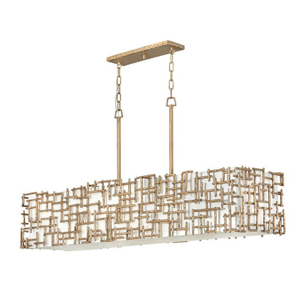 Farrah 48" Eight Lights Medium Linear, Burnished Gold