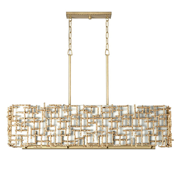 Farrah 48" Eight Lights Medium Linear, Burnished Gold