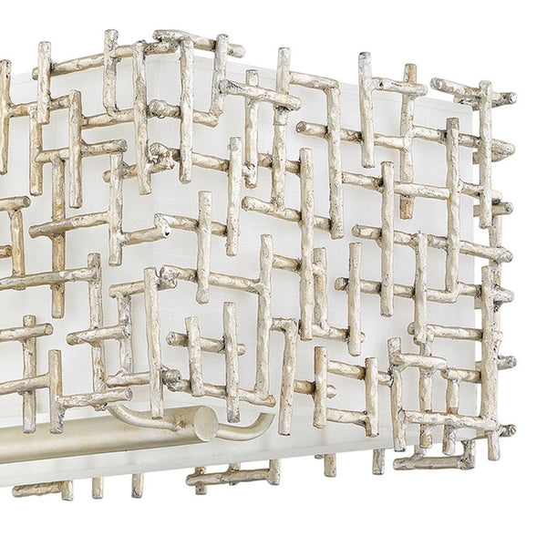 Farrah 48" Eight Lights Medium Linear, Silver Leaf