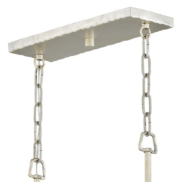 Farrah 48" Eight Lights Medium Linear, Silver Leaf