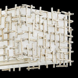 Farrah 48" Eight Lights Medium Linear, Silver Leaf
