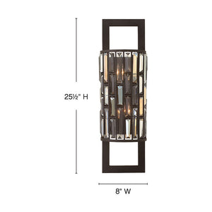 Gemma 8" Two Lights Large Sconce, Vintage Bronze