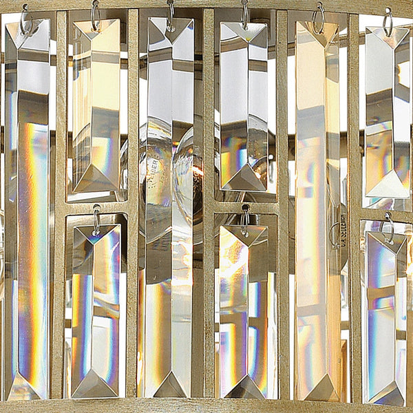 Gemma 16" Three Lights Medium Flush Mount, Silver Leaf