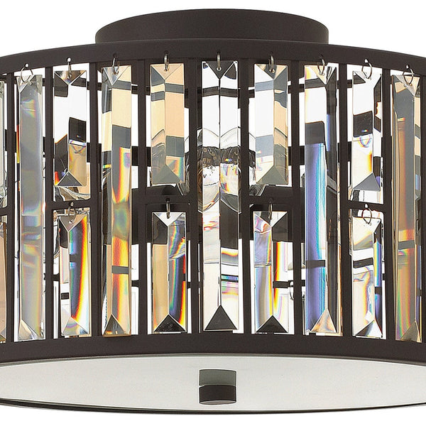 Gemma 16" Three Lights Medium Flush Mount, Vintage Bronze