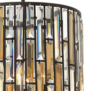 Gemma 16" Three Lights Large Convertible Drum, Vintage Bronze